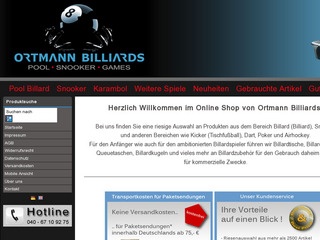 Ortmann Billiards - Gütesiegel, Bewertungen, Erfahrungen Ortmann Billiards - Gütesiegel, Bewertungen, Erfahrungen